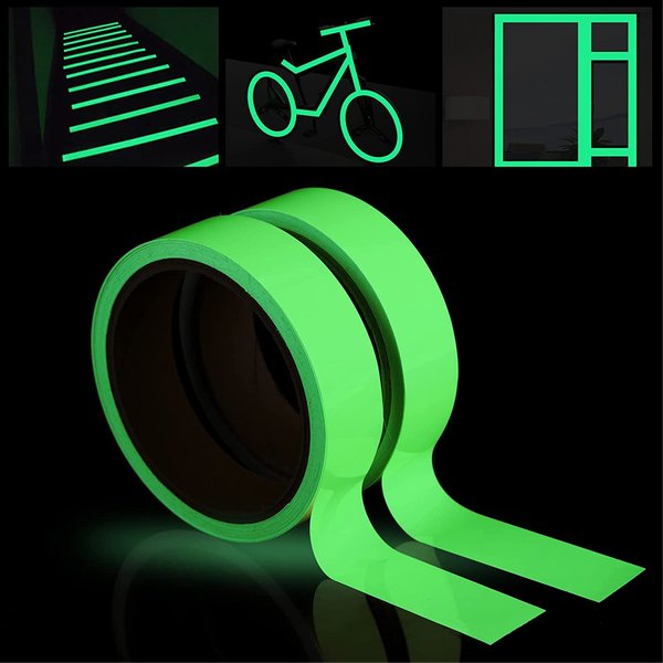 Autocollant de Vision nocturne Fluorescent en PVC, bande étanche qui brille dans la nuit, pour marquer des escaliers, des voies, des interrupteurs lumineux, décoration de fête