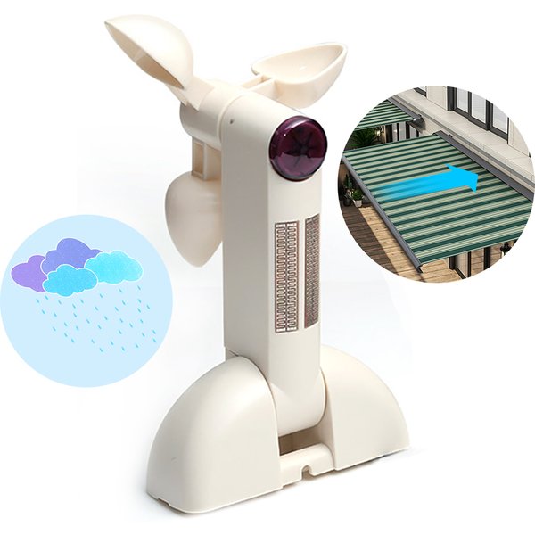 Original A-OK RF-Schalter Smart Home Assistant Drahtloser Wind-, Licht- und Regensensor 433Mhz Universelle Fernbedienung für Markisenmotoren