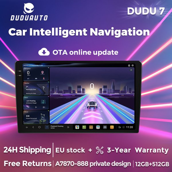 DUDUAUTO EU DUDU7 DUDU 7 A7870 AKM7739 Autoradio Android 13 sans fil Carplay 9/9.5/10/10.36 pouces 8G+128G Universel pour Toyota Honda Kia Renault Peugeot Hyundai BMW Benz Audi Fiat Ford VW Skoda SEAT