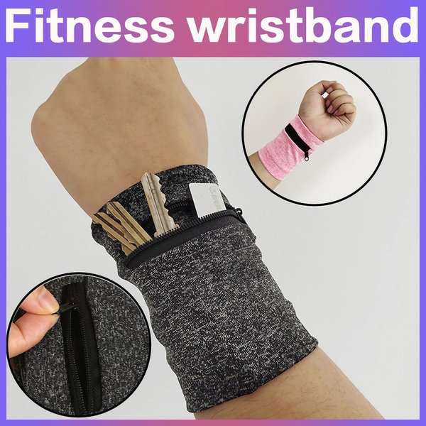 1 Stück Handgelenk-Geldbörse mit Reißverschluss, Laufen, Reisen, Fitnessstudio, Reiten, Sicherheit, Übung