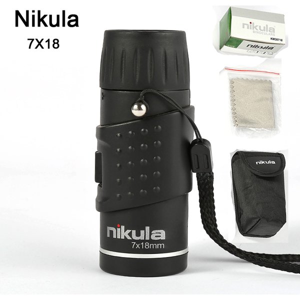 Nikula HD Mini Monocular Telescope 7X18 Fully Coated Optics Bak4 Pocket Concert Spotting Scope Long Range For Hunting Camping