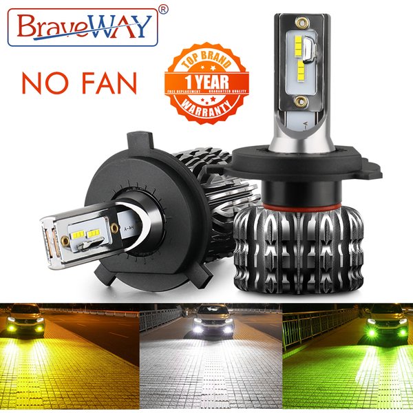 BraveWAY H4 Phare Led H7 AMPOULE LED DE VOITURE H1 H3 H27 9005 9006 HB3 HB4 H11 LED feu de BROUILLARD 12V Voiture accessoires BLANC Jaune Vert 3000K 6000K 8000K h7 led h4