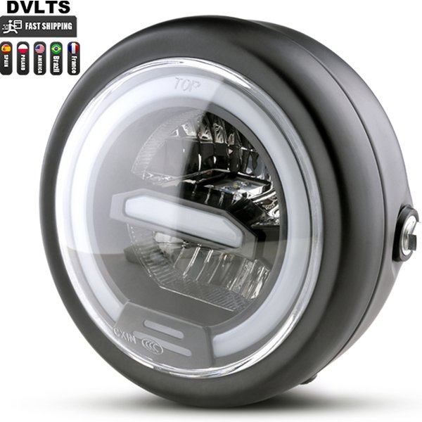 Lampe de sauna LED pour moto, phare rond, Sportster, Inboulon Honda, Yamaha, Suzuki bt, universel, 6.5 ", 6.5"