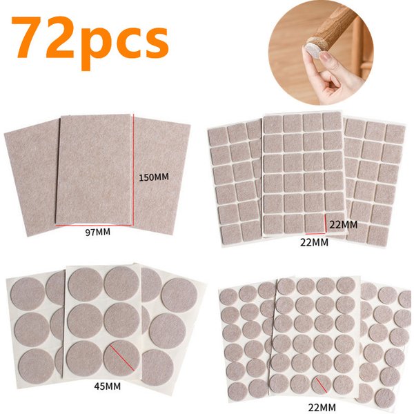 Coussinets de pieds de chaise en feutre auto-adhésifs épais, 8 Styles, protecteurs de sol, couvre-pieds de meubles, couvre-pieds de Table, coussinets antidérapants à fond rond