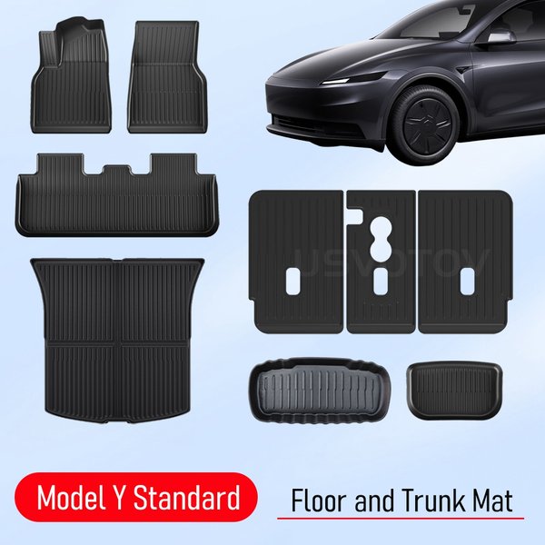 Tapis de coffre pour Tesla Model Y Standard 2026 2025, tapis de sol, tapis de dossier, accessoires (ne convient pas aux modèles Y Premium et Performance)