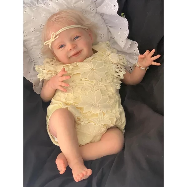 Poupée Reborn Bébé Nouveau-né DLS 19 pouces, Sebastian, Corps Doux et Cuddly, Peau Réaliste 3D avec Veines Visibles, Poupée Faite Main de Haute Qualité