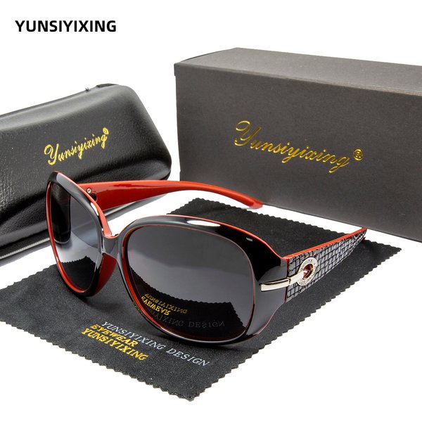 YSYX lunettes De soleil polarisées pour femmes marque lunettes De soleil design mode classique grand cadre verre femme Vintage Oculos De Sol ST2012