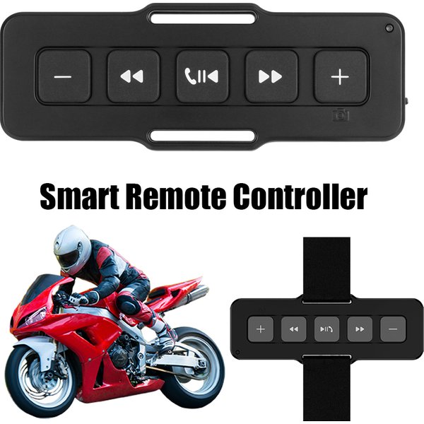 Télécommande étanche Bluetooth 5.0 pour guidon de moto, contrôle multimédia pour voiture, sports de plein air, appels mains libres
