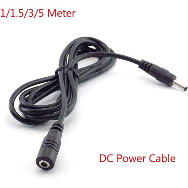 Extension de câble d'alimentation CC mâle et femelle, longueur 1/1, 5/3/5 mètres, 5V, adaptateur de pipeline, connecteur 3.5mm x 1.35mm pour caméra de sécurité CCTV