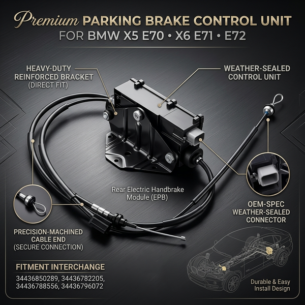 Für BMW X5 E70 X6 E71 E72 Parkbremsen-Aktuator-Steuergerät 34436850289 34436782205 34436788556 34436796072 Hinteres elektrisches Handbremsen-Modul EPB Notbremsen-Reparatur-Kit Langlebig Direkte
