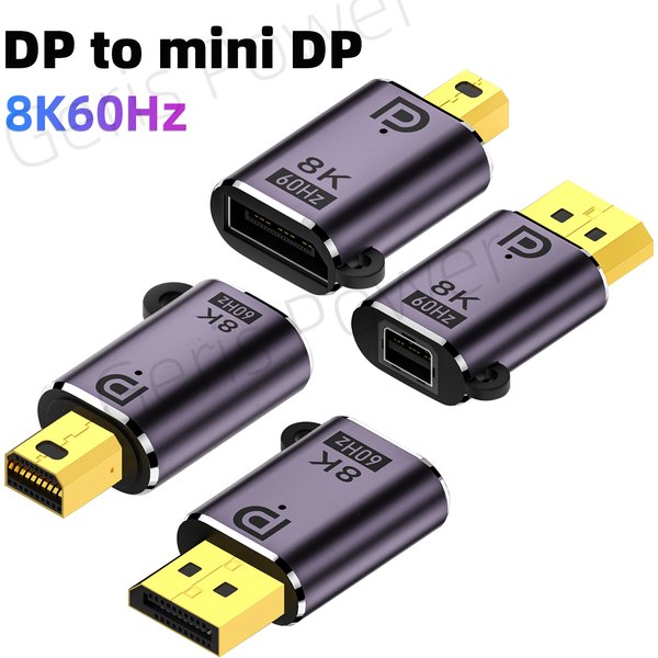 8K Mini DP Displayport 1.4 Adapter Konverter 8K@60Hz 4K@144Hz DP zu Mini DP Stecker auf Buchse Verbindungsstück Verlängerung für PC Laptop TV
