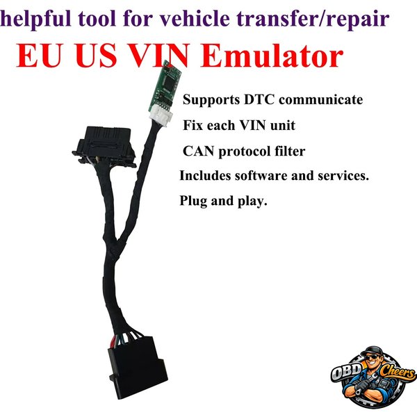 OBD VIN-Emulator CANBUS Rahmennummer-Modifikation Auto-Reparaturmodul mit DTC-Diagnoseunterstützung