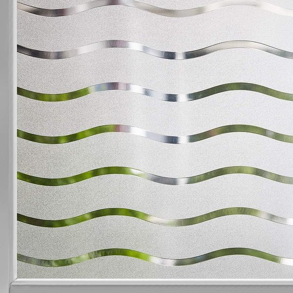 Window Film for Privacy and Light Protection Non Adhesive Removable Glass Covering Opaque Vinyl Glass Film for Home Office