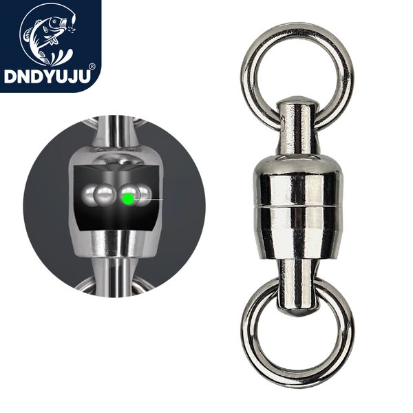 DNDYUJU 10/20 pièces pêche bidirectionnelle roulement à billes pivotant connecteur en acier inoxydable solide anneau connecteur accessoires de pêche