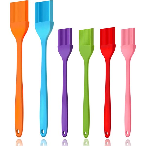 LMETJMA – brosse à badigeonner en Silicone, mise à niveau, brosse à pâtisserie résistante à la chaleur, brosse à huile pour barbecue, cuisson et grillades, JT63