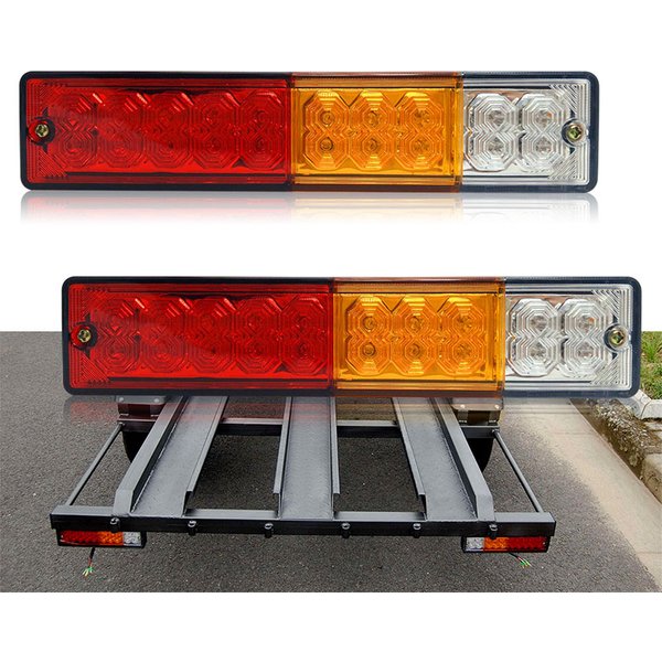 12V Auto Licht Montage Rückleuchten LED Hinten Lampen Paar Boot Für Anhänger Lkw Auto Bremse Hinten Blinker Anzeige lampe Licht