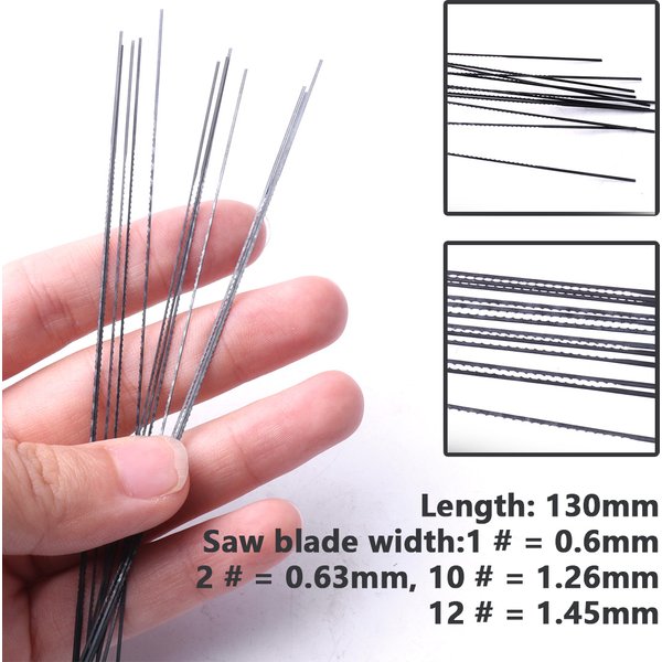 20pcs 130mm Scroll Saw Blades Carbon steel Handsaw Blades Toughness Fine Cut Craft Strong Hardness for Metal Woodworking DIY