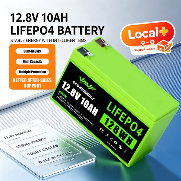 12,8V LiFePO4-Akkupack 10000mAh Hochleistungs-Akku, EU-Lagerbestand, für Heim-Solar-Backup, Wohnmobil, Outdoor-Arbeitsgeräte, Roboter, Rasenmäher, Notstromversorgung, Versand aus Europa