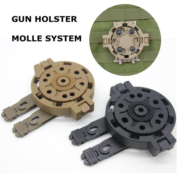 Gun Holster Molle Quick Disconnect Kit 360 Degree Angles Platform Holster Adapter for Glock 17 19 22 23