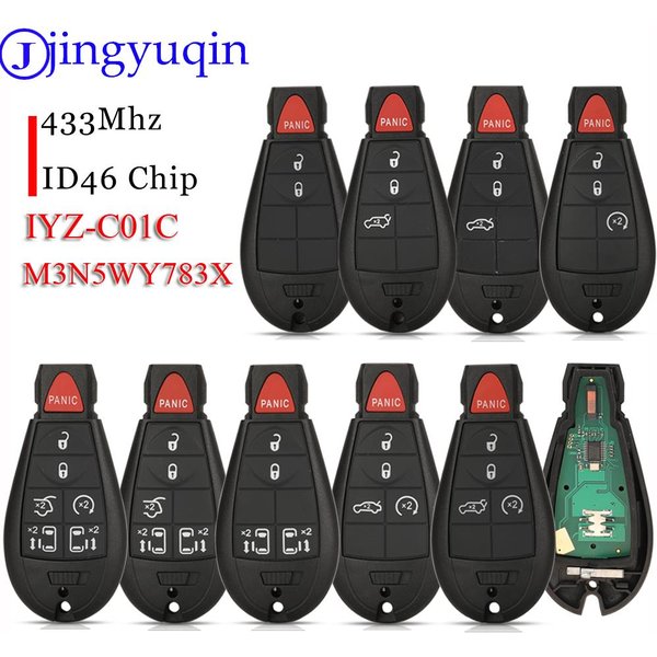 Jingyuqin M3N5WY783X IYZ-C01C Smart Remote Key Fod 433Mhz ID46 PCF7941 Chip For Chrysler Town & Country Dodge Caravan Journey