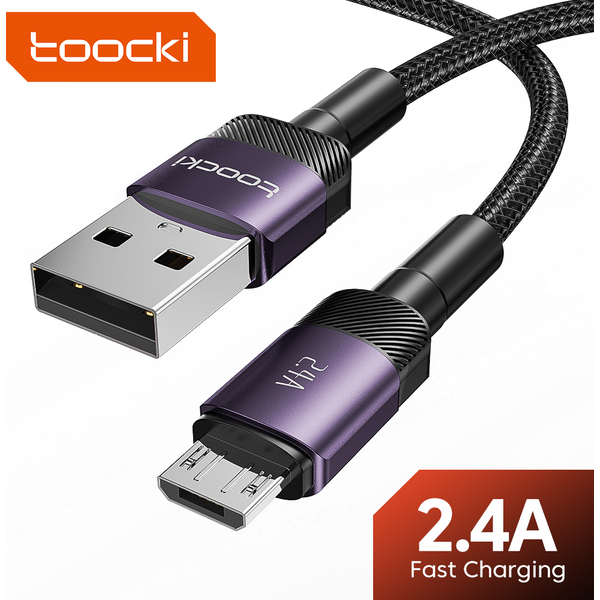 Toocki Micro USB Cable 2.4A Fast Charging Micro Data Cord For Samsung S6 S7 Redmi Note 4 For Headhpone Earphone iPad Micro USB