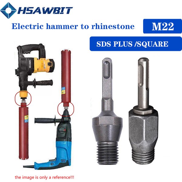 Adaptateur d'arbre pour marteau électrique M22, 1 pièce, adaptateur d'embout à noyau de diamant, arbre SDS, noyau de diamant, foret sec et humide, BIt SDS Plus