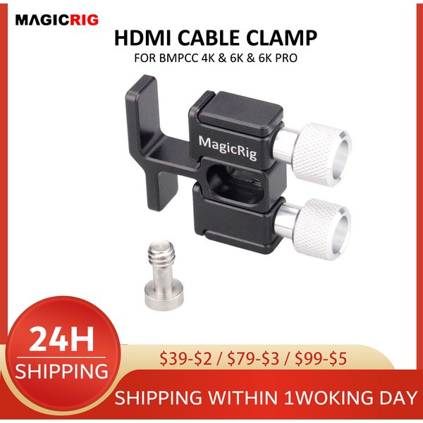 MAGICRIG HDMI Cable Clamp for Blackmagic Design Pocket Cinema Camera 4K/6K/6K Pro,Compatible for Smallrig BMPCC 6K Pro Full Cage