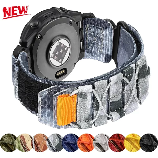 22mm 26mm Nylonband für Garmin Fenix 8 E 5 5X 6X 6 7 7X Pro/TACTIX/Mk2 Mk2i G1/Enduro 2 3 Sportarmband Quick Fit Armband