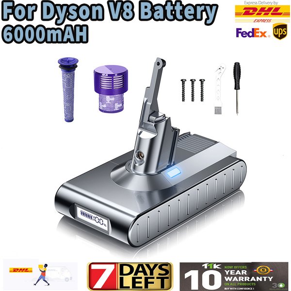 21,6 V Für Dyson V8 6000 mAh Batterie 21700 Zelle V8 Absolute Handheld Staubsauger Für Dyson V8 SV10 akku