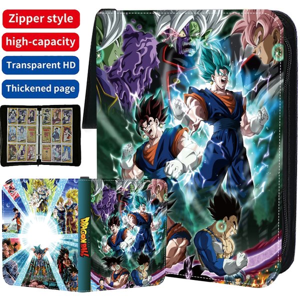 400/900 pièces Dragon Ball classeur de cartes livre dossier 4/9 fentes pour cartes porte-cartes de jeu Double poche fermeture éclair carte Album collecteur