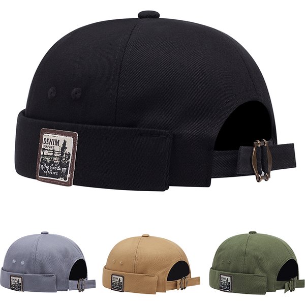 Kurze Mode Hut Frauen Trend Neue Retro Brimless Melone Haut Hut Mode Vielseitige Hut Männer Straße Hip Hop Cap Ohne Visier