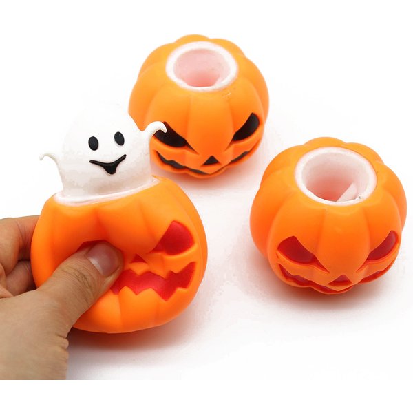 Pumpkin Squishy Fidget Toys Stress Relief Halloween Decompression Toy Funny Ghost Pinch Squishies Anti-stress for Adult
