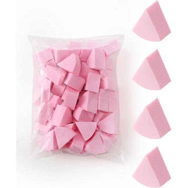 50PCS Fan Shaped Makeup Puff Makeup Sponge, Suitable for Powder Concealer, Makeup Applicator Powder Puff Beauty Tools