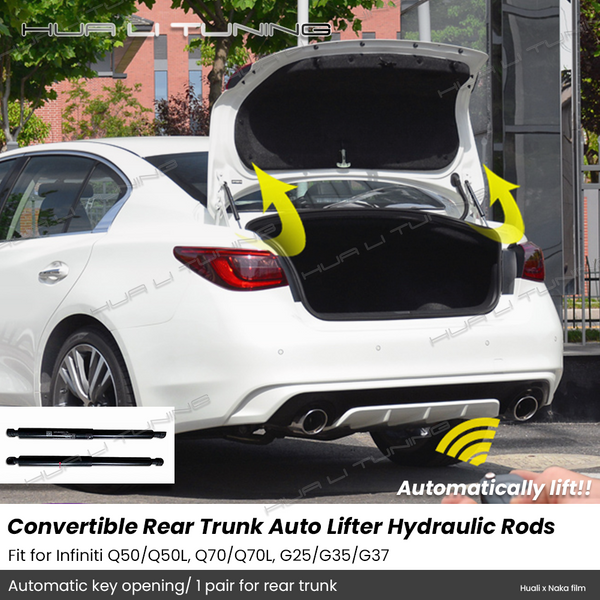 Dla Infiniti Q50/Q50L, Q70/Q70L, G25/G35/G37 konwersja tylny klucz bagażnika automatyczne podnoszenie pręty hydrauliczne obsługa dźwigni akcesoria samochodowe