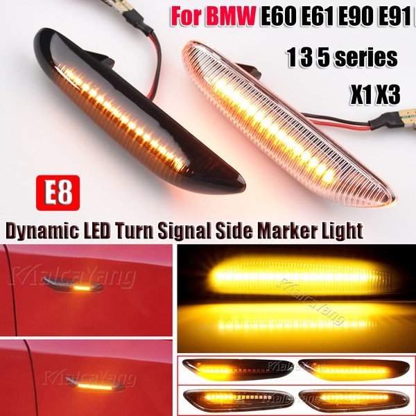 Sequentielle Blinkende LED-Seitenmarkierungsleuchte für BMW E60 E61 E90 E91 E87 E81 E83 E84 E88 E92 E93 E82 E46 1er 3er 5er Serie
