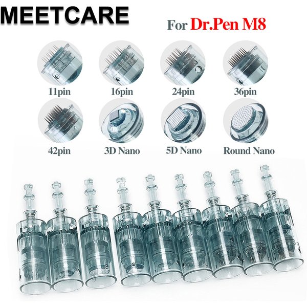 M8 Dr.Pen Kartuschen für M8 Dr Pen Ersatznadeln Derma Microneedling Pen 11pin 16pin 24pin 36pin 42pin 3D 5D Rund Nano