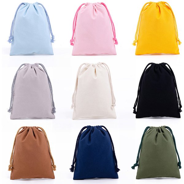 Canvas-Zugbeutel, farbige Aufbewahrungstasche, Baumwoll-Organizer-Tasche, tragbare Tragetasche, Einkaufstasche, Schultertasche, faltbare Einkaufstasche