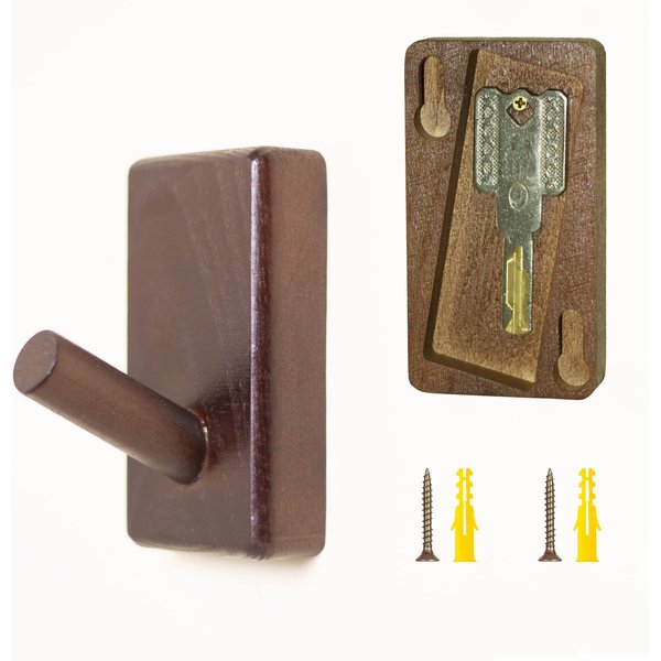 Wooden Wall Hook Storage Hidden Safe Hide A Key Cash Money Outdoor Hiding Vault Case Waterproof Corrosion Impact Resistant