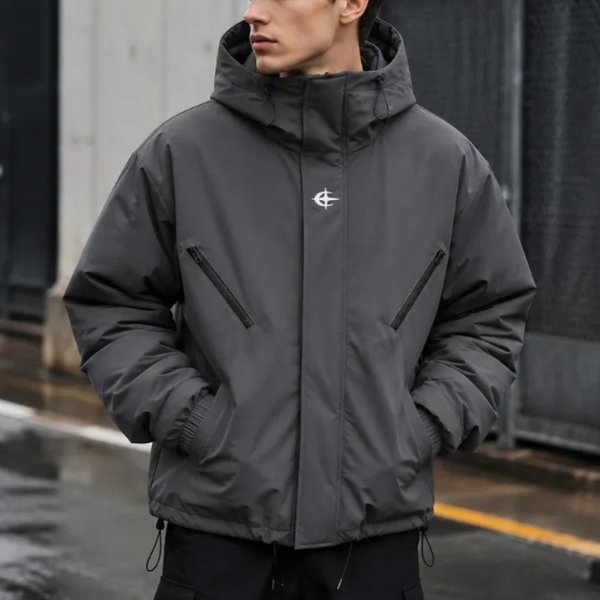Herren High-Street Trendige Jacken Amerikanische Mode College-Jacke Jugendliche Männer Locker Sitzender Outdoor-Mantel Leichter Kapuzen-Windbreaker