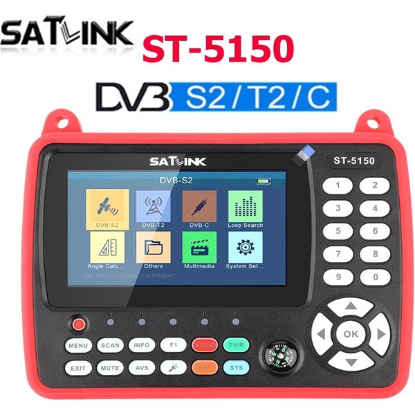 Satellite Finder Meter SATLINK ST5150 DVB-S2/T2/C COMBO HD ST-5150 H.265 MPEG4 Support QPSK16APSK Ws-6933