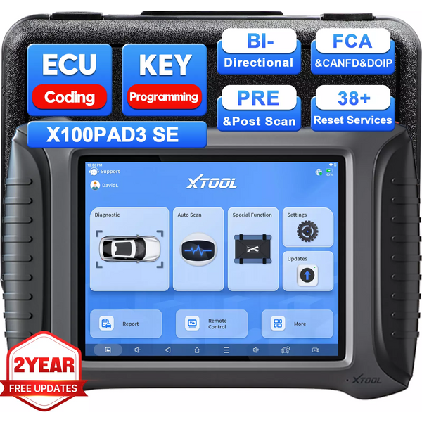 XTOOL X100PAD3 SE IMMO Schlüsselprogrammierung ECU-Codierung Komplettsystem-Autodiagnosescanner Bester Schlosserprogrammierer CANFD DOIP FCA