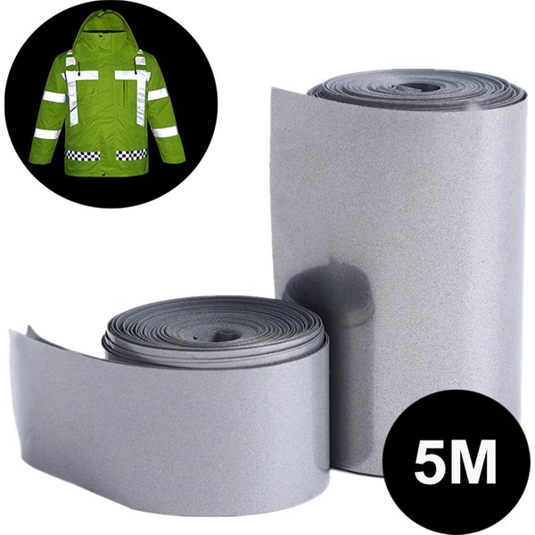 5M Reflective Strip Sticker High Reflective Heat Transfer Film DIY Clothing Bags Heat Transfer Reflective Tape Handmade Crafts