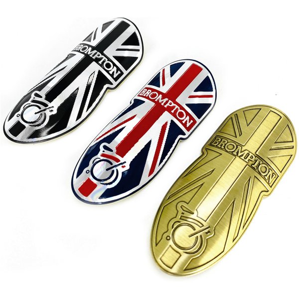 Autocollants Logo pour vélo pliant Brompton, en alliage d'aluminium, accessoires décoratifs