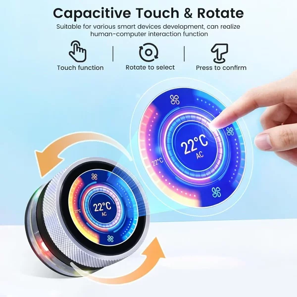 Super Offre CrowPanel 1.28 pouces HMI ESP32 Écran Rotatif Elecrow 240*240 IPS LVGL Écran Tactile Rond avec Bouton Rotatif pour Projet IoT