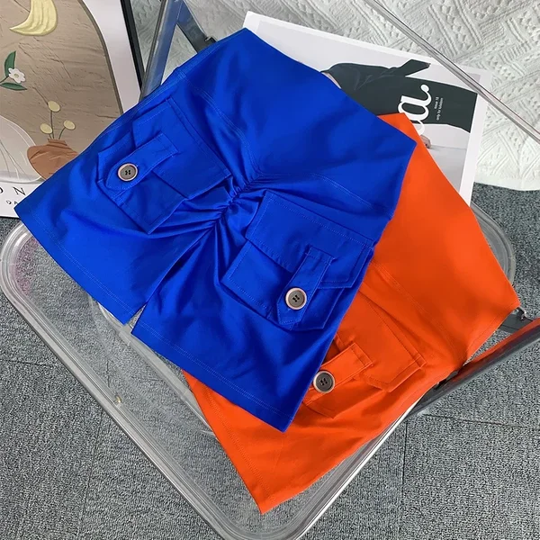 Nude High Waist Peach Butt Sport With Pocket Yoga Shorts Leggings Quick Drying Gym Training Cycling Outdoor sports Shorts