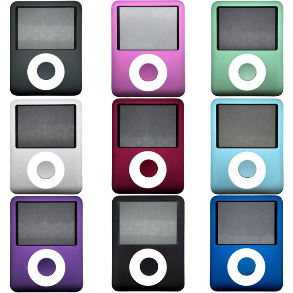 Für iPod Nano 3. Generation Nano 3 A1236 Vordere Frontplatte Gehäuseabdeckung mit Knopf & Sichtfenster 4GB 8GB Ersatzteil