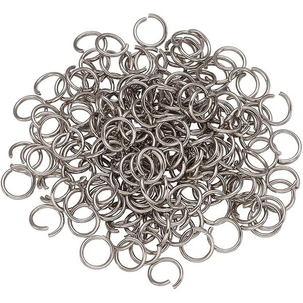 200pcs Stainless Steel Open Jump Rings 3/4/5/6/7/8/10mm Connector Split Rings for DIY Jewelry Making Supplies and Crafts