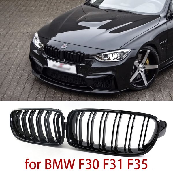 Calandre avant pour BMW série 3 F30 F31 F35 316i 318i 320i 328i 330i 2011-2019 calandre de course de remplacement de voiture noir brillant