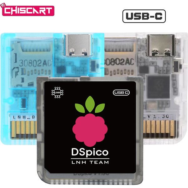 Chiscart DSpico USB-C-Version Spielkassette für NDS NDSL DSi 3DS Konsolen