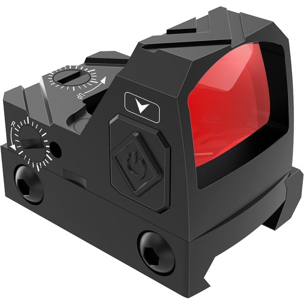 Taktisches Rotpunktvisier 2 MOA Reflexvisier Holografische Optik 20mm Picatinny-Montage IPX6 Wasserdicht Bewegungsempfindlich für die Jagd